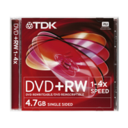  TDK 1-4X DVD+RW 4.7GB 5PK