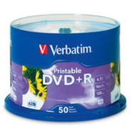 Verbatim  16x DVD+R 4.7GB White In